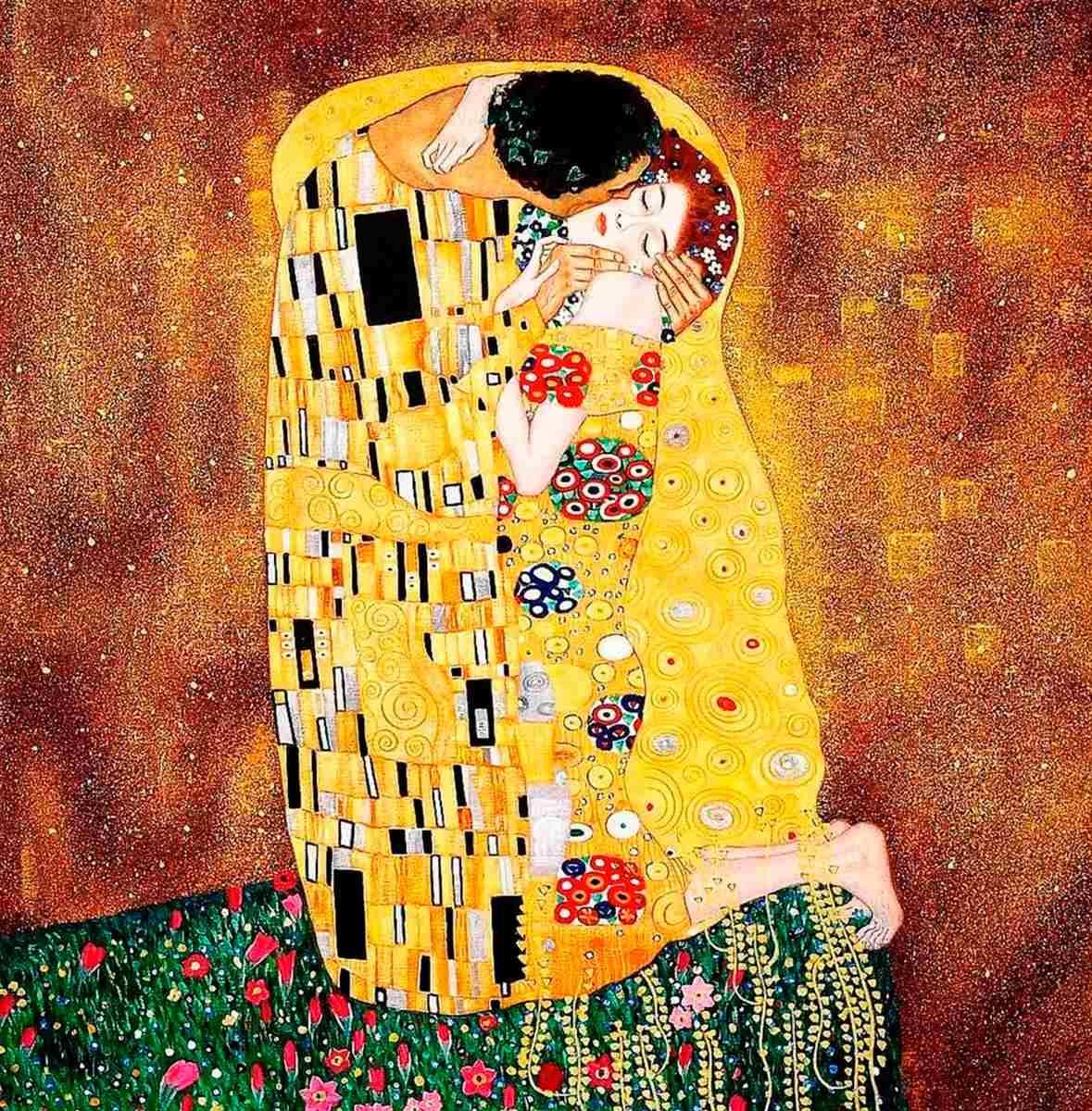 El beso (1908), de Gustav Klimt, en el Beldevere de Viena.